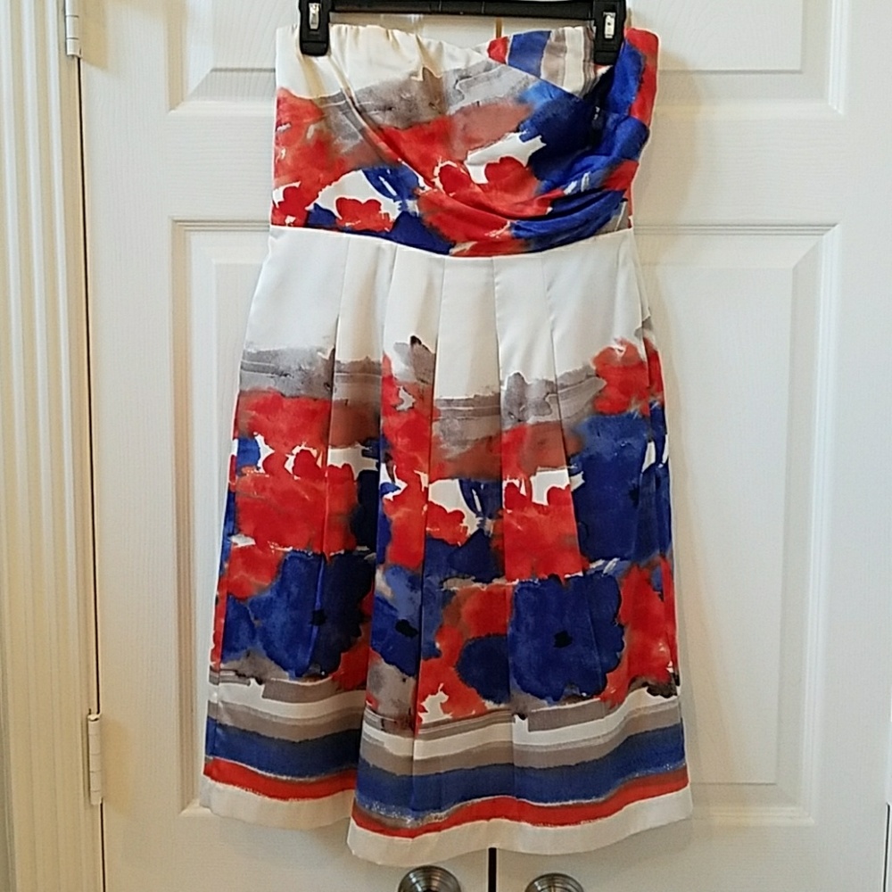 Strapless satin dress from The Limited